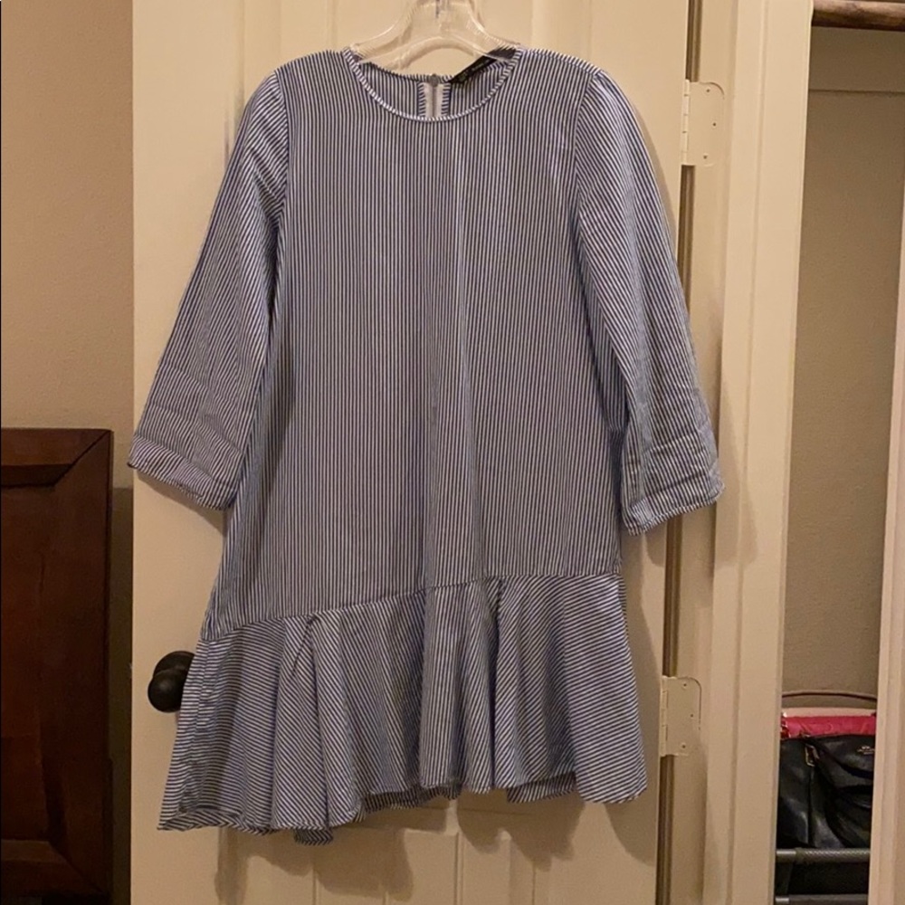 Zara Blue Striped Dress